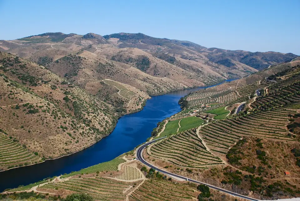 Der Douro, gesehen vom Museu do Côa bei Vila Nova de Foz Côa
